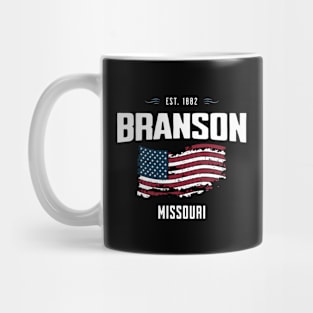 Branson Missouri - Patriotic USA Flag July 4th Mug